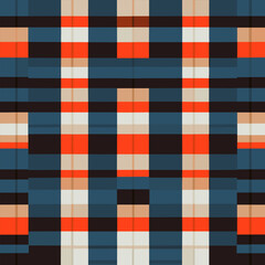 Fototapeta premium plaid checked pattern seamless fabric textured background modern design vector illustration