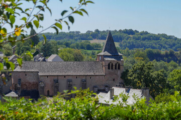 France, Aveyron, Bozouls, the Trou de Bouzouls, Sainte-Fauste church, High quality photo