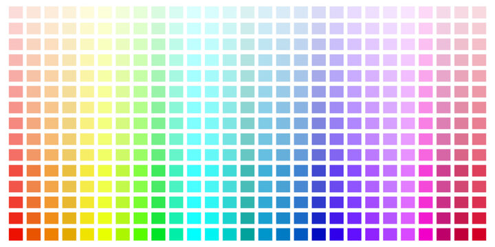 Color palette. Bright color squares set. Bright colors collection. Vector illustration. EPS 10.
