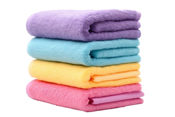 stack of towels isolated on a white background PNG
