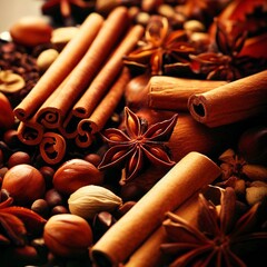 Spices for mulled wine - obrazy, fototapety, plakaty