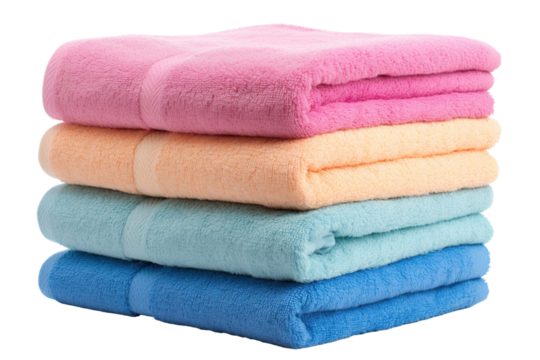 stack of towels isolated on a white background PNG