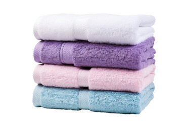 Fototapeta na wymiar stack of towels isolated on a white background PNG