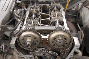 Valve train chain. Cylinder Head Bolt. Timing Chain Guide / Damper.