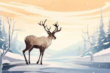 Reindeer Minimal Style