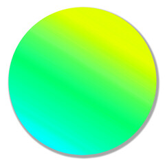 circle lime gradient color icon background with shadow
