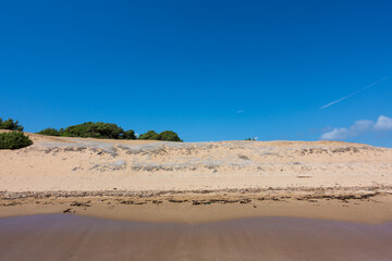 The gorgeous sandy beach of Issos in Corfu island, Greece