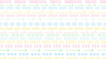 カラフルな矢印のパターン背景