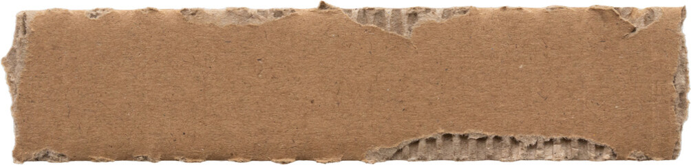 Brown Cardboard paper piece isolated on white background