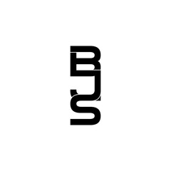 bjs typography letter monogram logo design