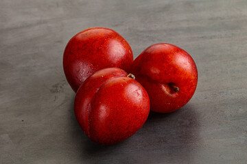 Ripe sweet juicy red plum
