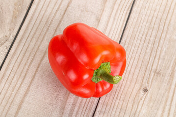 Ripe red Bulgarian bell pepper