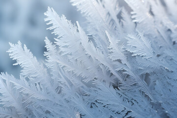 Beautiful background image of hoarfrost close-up