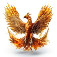 Fototapeta premium phoenix bird with flame around