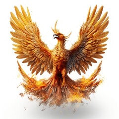 phoenix bird with flame around