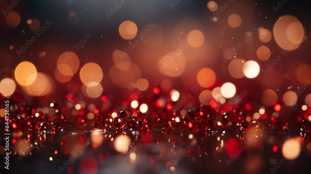 Sticker Background red Bokeh