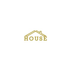 Roof house business logo. House real estate logo design
