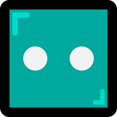 주사위 정면방향 벡터 일러스트