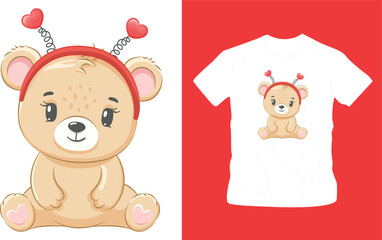 hand drawn valentines day cute shirt designs editable template