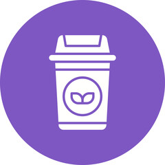 Eco Trash Bin Icon