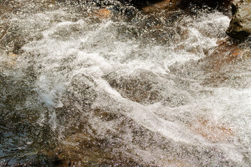 Water flowing over rocks in a stream, after some edits.