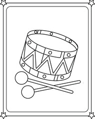 vector graphic illustration of car for education children's coloring book