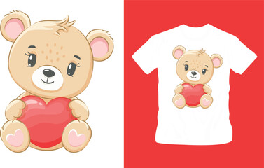 hand drawn valentines day cute shirt designs editable template