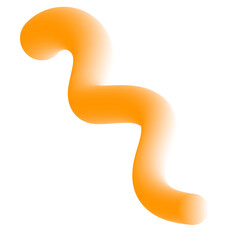 3D Gradient Squiggly Line Shape