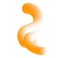 3D Gradient Squiggly Line Shape