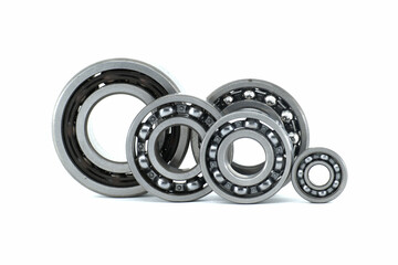 Ball bearings isolated on white background