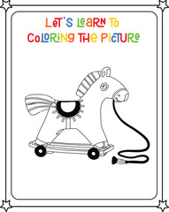 Obraz premium vector graphic illustration of bicycle for education children's coloring book