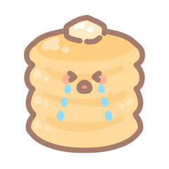 山盛りのパンケーキ泣く⭐︎PNG