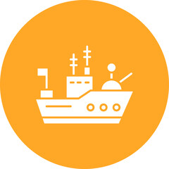 Naklejka premium Army Ship Icon
