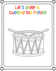 vector graphic illustration of bicycle for education children's coloring book