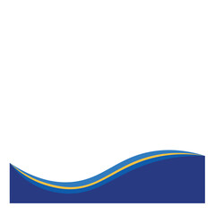 Obraz premium Wave Business Footer