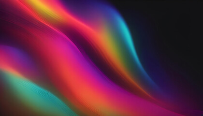 Colorful streamlined wave neon art background Generative AI