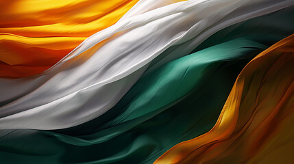 A flag inspired artwork depicting the indian flag