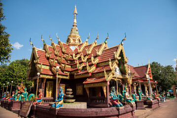 Wat Phra That Mahachai Temple is the most famous landmark in Nakhon Phanom, Thailand