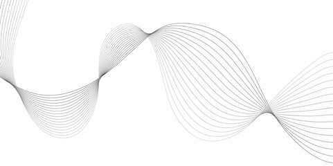 Abstract grey smooth element swoosh speed wave modern stream background. Abstract wave line for banner, wallpaper background with wave design. Abstract business wave curve lines background.
