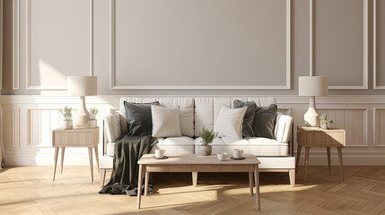 Modern Interior Design, 3D Render, 3D Illustration