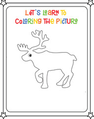 vector graphic illustration of flower drawing for children's coloring book