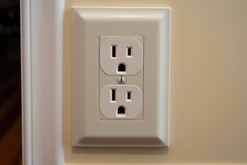 electrical outlet on the table.