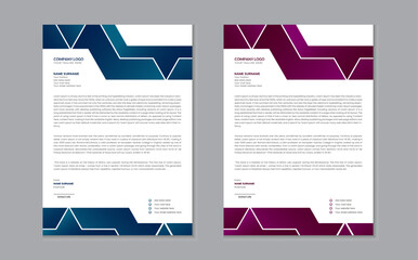 Modern Creative & Clean Letterhead Design Template to print with vector & illustration.