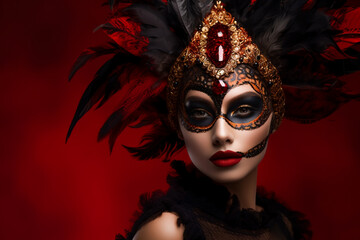 Beautiful woman portrait. stylish model.  Generative AI