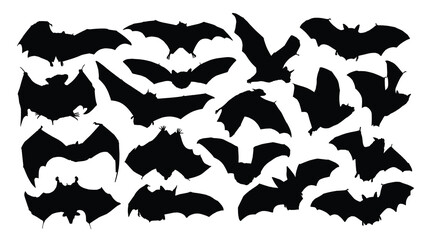 The set of bat silhouettes.
