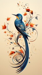Obraz premium Beautiful colorful swallow.
