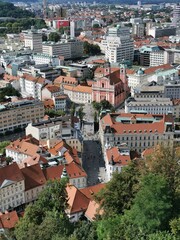 Fototapeta na wymiar Aerial view of Ljubljana, capital of Slovenia