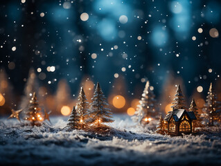 Fototapeta na wymiar Captivatingly Colorful Christmas Ambiance. Radiant and Vibrant Christmas Scene