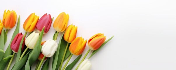 Tulips flower isolated on white