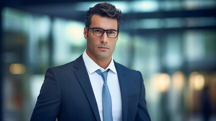 Fototapeta premium Elegant Businessman in Eyeglasses